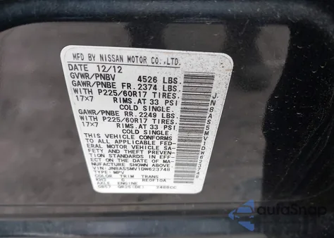 2013 Nissan Rogue Sv from USA, damaged, VIN JN8AS5MV1DW623748